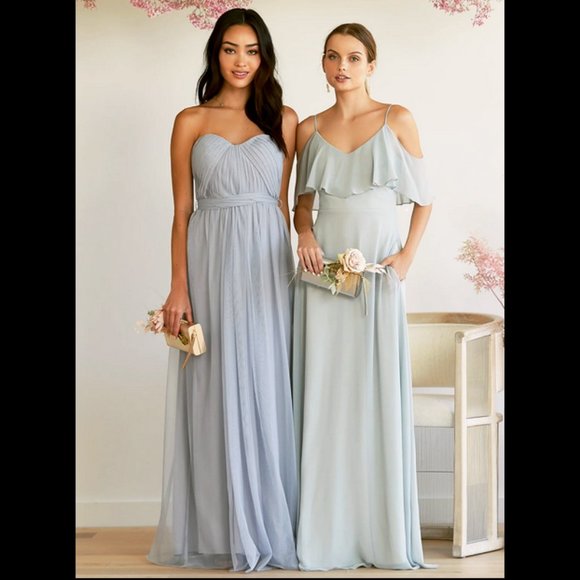 Birdy Grey Convertible Tulle Maxi Dress w/Pleated Bodice - LOTS of Ways to Style - Picture 2 of 5